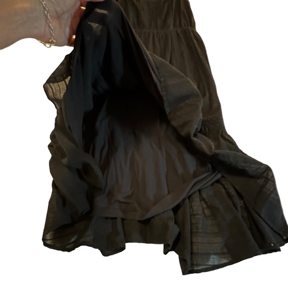 NEW Revolve Ella Moss  ‘Blanca’ Midi Dress in BLACK Large Ruffled Lace - Picture 11 of 16